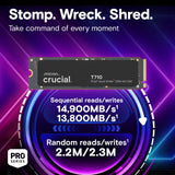 Crucial T710 PCIe Gen5 NVME M.2 SSD 2TB Read Upto 14,500