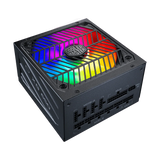 مزود طاقة Cooler Master Xg850 Argb بقوة 850 واط، حاصل على شهادة 80 Plus Platinum، قابل للفصل بالكامل - أسود