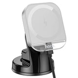 HOCO HW18 Crystal magnetic wireless fast charging car holder(center console) - Grey