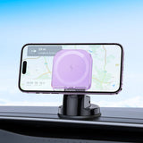 HOCO HW18 Crystal magnetic wireless fast charging car holder(center console) - Grey