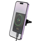 HOCO HW19 Precious magnetic wireless fast charging car holder(air outlet) - Black