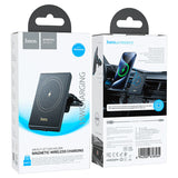 HOCO HW19 Precious magnetic wireless fast charging car holder(air outlet) - Black