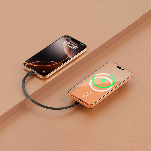 iEngage 10000mAh Semi-Solid Battery Wireless Charging Power Bank (Orange)