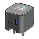 iENGAGE 65W Foldable UK Plug Tft Power Adapter(Black) (2C1A)