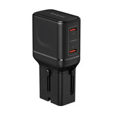 iEngage 65W Dual Usb-C Port Mini Universal Gan Power Adapter(Black)