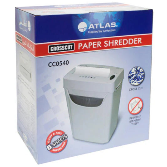 Atlas File Machine Atlas Cross Cut Shredder 5 Sheets Cc0540 – Star Light Kuwait