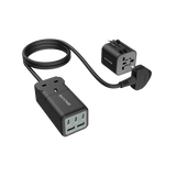 RavPower 3-Port USB-C and 2-Port USB-A 1 AC Socket 75W Desk Charger - Black