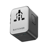 RavPower 4-in-1 3-Port PD GaN 25W Travel Adapter - Black