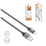 LDNIO LS441 Fast Charging Data Cable - 1 Meter / Type-C / USB-A / Grey