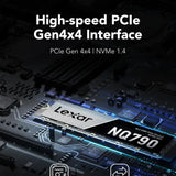 LEXAR NQ790 2TB M.2 2280 PCIe Gen4x4 NVMe SSD Upto 7000MB/S