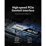 LEXAR NQ790 4TB M.2 2280 PCIe Gen4x4 NVMe SSD Upto 7000MB/S