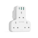 RAVPower Pioneer 20W 3 port charger with 3 AC plug - White