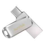 Sandisk Ultra Dual Drive Luxe Flash Drive – 128Gb/ 150Mb/S/ Usb 3.1 Gen 1/ Type-C/ Silver